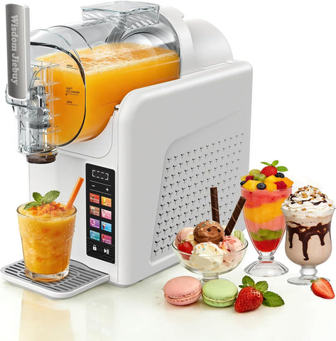 Frozen Drink Maker Slushie Machine 2L 7-in-1 Soda/Juice/Coffee/Milkshake/Alcohol/Soft Serve/Custom Compressor Fast Cooling