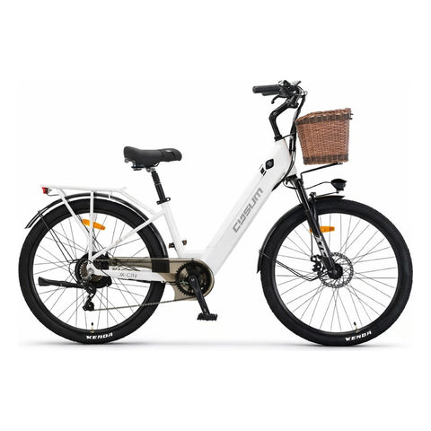 Cysum Adult Electric Bicycle 26”, 250W Motor, 25km/h, Removable Lithium Battery, City Commuter E-Bike
