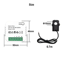 Smart ZigBee Energy Meter 80A with Current Sensor Clamp KWh Power Monitor Electricity Statistics110V 240V 50/60Hz Work with Tuya