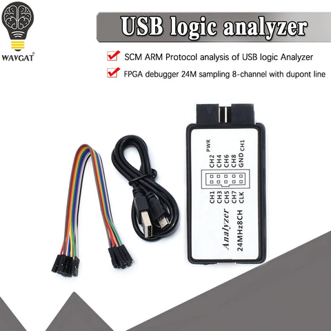 WAVGAT 24 MHz 8-Channel USB Logic Analyser