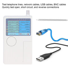 Multi Function 4 In 1 Network Cable Tester RJ45/RJ11/USB/BNC LAN Cable Cat5 Cat6 Wire Tester