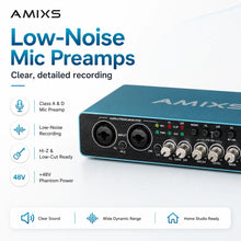 AMIXS UC42 Audio Interface for Recording Computer Free Drive USB External Sound Card for Pc Audio Equipment Video