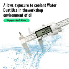6Inch 150mm Digital Caliper Stainless Steel with LCD Display, 0.01mm Accuracy & Depth Ruler for Precision Measuring