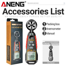Digital Anemometer 0.4~30m/s ANENG GN302 Handheld Wind Speed Meter Humidity Air Velocity Airflow -20 C ~ 60 C Temperature Test