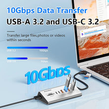 10Gbps USB 3.2 Docking Station Hub Type C Splitter Data Transfer Adapter with Card Reader Multi 7/8 Ports Switch For PC Laptop