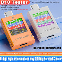 B10 4.5–50 V 12 A USB-C DC Power Meter – Orange — image 2