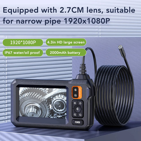 1080p IP67 Sewer Inspection Borescope – Blue – image 1