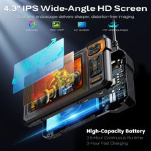 Borescope Dual Lens Endoscope with Light 4.3