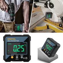 Woodworking Tools 4-sided Magnetic Dual Laser Inclinometer Digital Angle Measuring Instrument with Tilt Measurement Laser Level