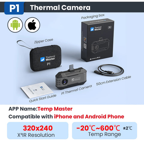 P1 320×240 Super-Resolution Smartphone Thermal Camera — image 1