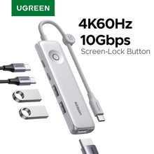 UGREEN USB HUB Type-C to 10Gbps USB C Data 4K60Hz HDMI USB2.0 for Keyboard Mouse for Laptop MacBook Dell Lenovo Docking Stations