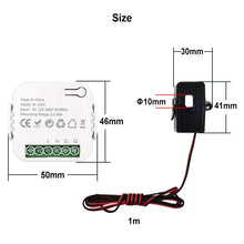 Smart WiFi Digital Energy Meter 80A with CT Clamp Sensor App Real-time Monitor Power Consumption AC100-240V Work with Tuya