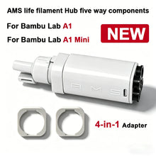 3-Pack Five-Way Filament Hub Compatible with Bambu Lab AMS/A1 — image 2