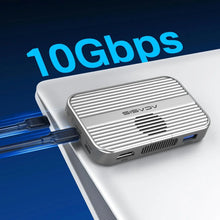 ACASIS M.2 NVMe SSD Enclosure Magnetic USB C Docking Station 10Gbps with Cooling Fan for iPhone 17/16/15 Pro 2230/42/80 NVME SSD