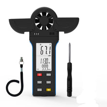 Digital Anemometer Handheld Wind Speed Meter Gauge Measures Humidity/Temperature/Wind Speed with MAX/MIN/AVG for HVAC, Sailing
