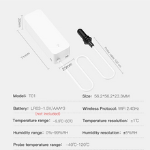 TUYA WiFi Temperature Humidity Sensor Smart Home Indoor Hygrometer Thermometer Support Remote Monitoring with External Probe