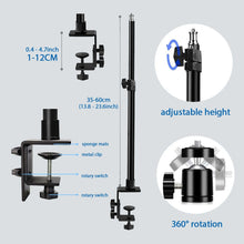 Adjustable Camera Desk Mount with C-Clamp & Ball Head