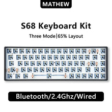 MATHEW S68 Tri-Mode 68-Key Hot-Swap Barebone Keyboard – Black — image 1