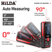 HILDA Digital Laser Distance Meter 50M/100M/120M Finder High Precision Area Volume Measure Construction Measuring Ruler Tool