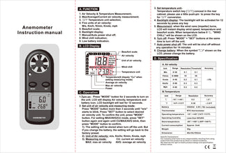 Mini Wind Speed Meter Digital Anemometer 0-30m/s Air Velocity Airflow with LCD Backlight