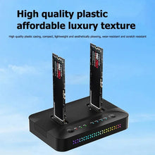 M.2 NVMe/SATA Case Dual-Bay Hard Drive Docking Station Offline Clone Hard Disk M.2 SSD Duplicator USB GEN2 SSD Adapter Enclosure
