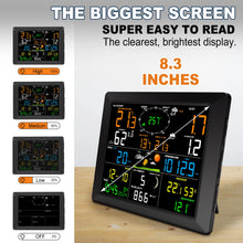 WiFi Weather Station 14-in-1 Wireless with Color Display Real-Time Sync to Weather Underground 100m Range Smart Home Sensor