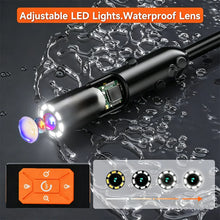 Industrial Endoscope Camera 4.3inch IPS Screen 8mm HD1080P IP67 Waterproof 8 LED Light Inspection Borescope for Pipe Car Repair