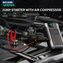 Portable Car Jump Starter With Air Compressor, 3000A Peak(7.5L Gas, 6.5L Diesel), Jump Starter Battery PackWith150 PSl Tire Inf
