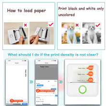 Mini HD Portable Label Thermal Printer Endurance Bluetooth Printer for Student Study Notes Pocket Inkless Printing