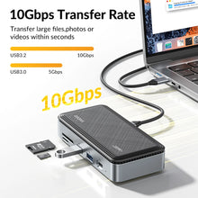 iDsonix NVMe Enclosure 10Gbps USB 3.2 HUB Docking Station SATA SSD Case Multiport USB Splitter HDMI-compatible SD/TF Card Reader