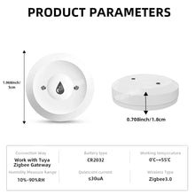 Smart Water Leak Sensor For Tuya ZigBee 3.0 Flood Leakage Sensor Alarm APP Remote Monitoring Flood Overflow for Kitchen Bathroom