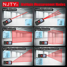 C-50/100/200m Laser Distance Meter Handheld Digital Rangefinder Area Volume Pythagorean Measurement Backlit LCD Display Tools