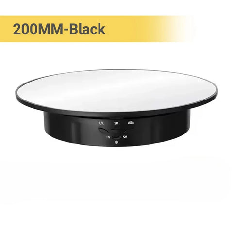 200mm USB 360° Motorised Product Photography Turntable – Black — image 1