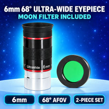 6 mm 68° Ultra-Wide Telescope Eyepiece & Moon Filter Set — image 2