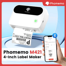 M421 Portable Bluetooth 4x6 Thermal Label Printer for Shipping Barcode, Compatible with Phone PC & E-commerce Small Business