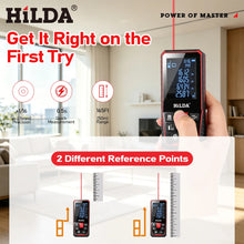 HILDA Digital Laser Distance Meter 50M/100M/120M Finder High Precision Area Volume Measure Construction Measuring Ruler Tool