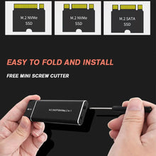 NVME M.2 Solid State Drive External Enclosure 2230/2242/2260/2280 M.2 To USB C 10Gbps SSD Aluminum Case Type C For M And B&M Key