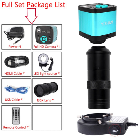 130× 4K HDMI/USB-C Measurement Microscope Camera – No Stand — image 1