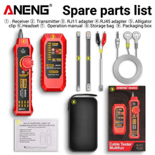 ANENG M469A RJ45/RJ11 Cable Tracer & Network Tester – Red — image 1