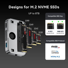 ACASIS M.2 NVMe SSD Enclosure Magnetic USB C Docking Station 10Gbps with Cooling Fan for iPhone 17/16/15 Pro 2230/42/80 NVME SSD