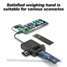 M.2 NVMe NGFF SSD Enclosure 10Gbps Type C USB 3.1 to SSD External Storage Box Adapter Support SD TF Card Reader Direct Insertion