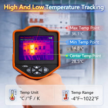 Thermal Imaging Camera 256x192 Infrared Imager with WiFi, 8GB Storage, -4~1022°F, Handheld Thermal Scanner for HVAC/Electrical