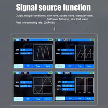 TOOLTOP 3IN1 2 Channel Digital Oscilloscope Multimeter Signal Generator 50MHz Portable Oscilloscope Lab DIY Automotive Tools