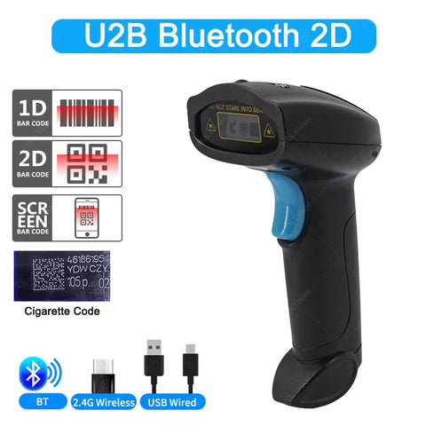 U2B Bluetooth 1D/2D QR Barcode Scanner — image 1