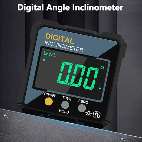 Woodworking Tools 4-sided Magnetic Dual Laser Inclinometer Digital Angle Measuring Instrument with Tilt Measurement Laser Level