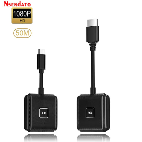 Wireless HDMI Extender Wifi Video Transmitter Receiver 50M 1080P 60Hz HDMI Wifi Screen Share Display Dongle Adapter for TV PC