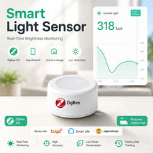 Zigbee Smart Brightness Light Sensor Smart Life Illumiance Detector Real-time Monitoring Zigbee2MQTT Z2M TUYA Home Automation