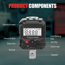Digital Torque Adapter 17-340N. m Electronic Torque Adapters for 3/8' and 1/4' Electronic Torque Wrench Bike Set Car Repair Bike