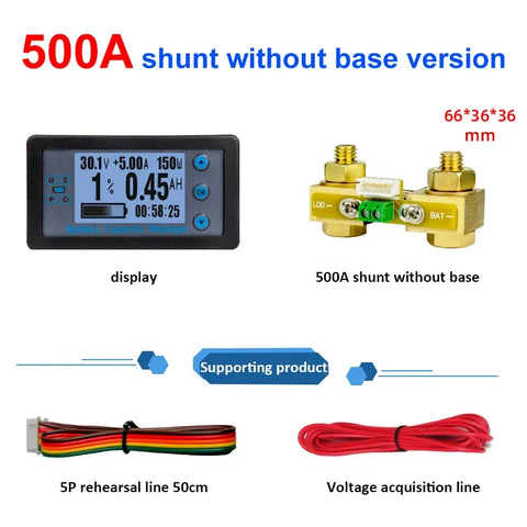 VA9210 500A Shunt Battery Capacity & Energy Meter — image 1
