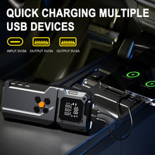 Car Jump Starter Power Bank Portable Air Pump Tire Air Compressor Car Battery Emergency Boosters Starting Device with LED Light